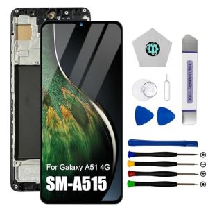 Dinow &Eacute;cran avec Ch&acirc;ssis pour Samsung Galaxy A51 SM-A515F SM-A515F/DS SM-A515F/DSN SM-A515F/DST Complet LCD Tactile pour Samsung Galaxy A23 Display (avec Outil de r&eacute;paration) (simdog, neuf)