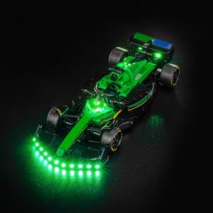 Kit d'éclairage LED compatible avec Lego Aston Martin Aramco F1 AMR24 Race Car 77245 (pas de modèle), kit d'éclairage décoratif compatible avec Lego Aston Martin Aramco F1 AMR24 Race Car Jouet créatif (BrickBling Lighting, neuf)