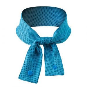 Chien refroidissement collier animal bandana écharpe d'été réutilisable enveloppe de cou de glace respirable pour petits chiens moyens de sueur confortable Bleu (kilnbright, neuf)