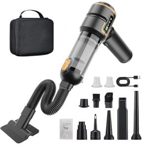Aspirateur Voiture - Mini Aspirateur Voiture Puissant Sans Fil,23000pa Aspirateur &agrave; Main,3vit AspIrateur Portable de Table,Peut&ecirc;tre Utilis&eacute; Comme Gonfleur Electrique/Souffleur/Pompe Vide d'Air,6000mAh (Lucky HXL, neuf)