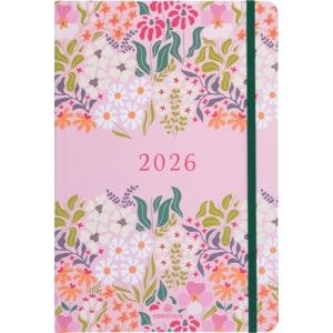 OBERTHUR - 1 Agenda Semainier ANAHITA Carr&eacute; 24 - Janvier 2026 &agrave; D&eacute;cembre 2026 - Dimension 16 x 24 cm - Coloris Beige - 2 Langues (Papeterie Libellus, neuf)