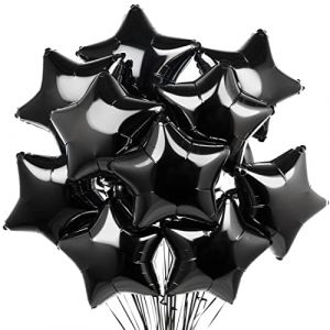 Ballon Étoile Noir 20 pcs, Baudruche en Forme d'étoile, Ballons de Fleuret, Ballon Helium Étoile pour Anniversaire, Mariage, Saint Valentin, Décoration de fête de Noël (WEIMEIYING, neuf)