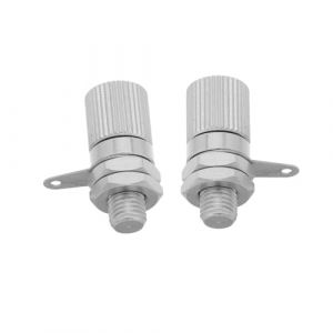 POPETPOP 2 Pièces Borne de Mise à la Terre du Terminal Audio borne de Liaison pour fiche Banane connecteurs de borne de Liaison Poste de Reliure cuivre (Denneyas, neuf)