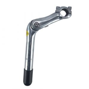 CATAZER Adaptateur de potence de guidon de vélo à angle réglable de 25,4 mm, en alliage d'aluminium, 25,4/22,2 mm, 180 mm (argent, tige de 25,4 mm) (catazer, neuf)