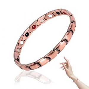 UIEXAY Bracelet Magn&eacute;tique,Bracelet Magnetique Femme,Bracelet Magn&eacute;tique En Cuivre Avec Aimants De Bracelet Aimant&eacute; En Cuivre Massif Bague En Cuivre Anneau En Cuivre Pour Femme Bracelet (Behaodian Store, neuf)