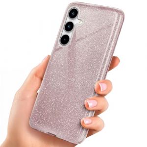 oneflow Coque de protection &agrave; paillettes compatible avec Samsung Galaxy A35 5G, r&eacute;sistante aux chocs, en silicone fine, avec strass scintillants, or rose, GC-2332157-PINK (hulle24 GmbH &ndash; Sp&eacute;cialiste accessoires, neuf)