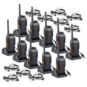 Retevis RT27 Talkie Walkie Longue Portée, Talkie-Walkie Rechargeable, PMR446 sans Licence, Professionnel Radios et Oreillette pour Service de Sécurité, Distributeur, Grossiste (10 pcs) (RetevisDirect, neuf)