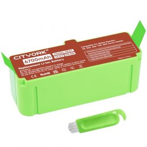 CITYORK 6700mAh Li-ion Batterie pour iRobot Roomba 980 981 985 960 968 966 965 900, 880 896 895 890 891 800, 690 695 680 670 676 675 650 630 615 606, 780 760 776,560 555 521 500 iRobot Roomba Batterie (Xingweibattery, occasion)