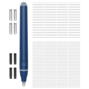 Cuteefun Gomme Electrique, 220 Recharges de Gomme, 2 Tailles, Alimentation par Piles, Prise en Main Confortable pour Artistes, Étudiants, Croqueurs, Ingénieurs, Bleu (WangChuan-HT, neuf)