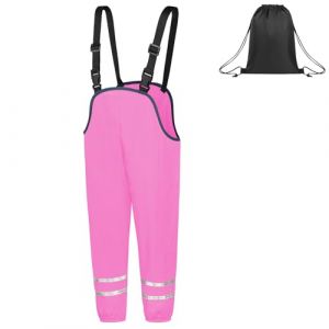 BSBUY Pantalon de Pluie Garcon et Fille, Pantalon Boue de Pluie Imperm&eacute;able Enfants, Surpantalon R&eacute;fl&eacute;chissante Enfant, Salopette Gar&ccedil;on sans Doublure pour Explorer Randonn&eacute;e le Plein Air (BSBUY, neuf)