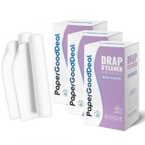 27 rouleaux grande largeur 70cmx35cm drap d'examen micro gaufr&eacute; 100% pure ouate 135 fts drap hygienique pour &eacute;sth&eacute;tique medical gyn&eacute;cologie p&eacute;diatrie th&eacute;rapie confort Qualit&eacute; prof&eacute;ssionnelle (PAPERGOODDEAL, neuf)