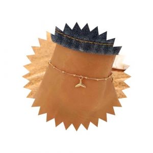 Yienate Bracelet De Cheville Boho Queue De Sirène Chaîne Satellite Perles Minuscules Pendentif Queue Sirène Chaîne De Cheville Minimaliste Hawaïenne Queue De Plage Chaîne De Pied Bijoux Pour Femmes (Yienate, neuf)