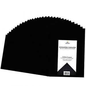 Tritart Lot 120 Feuille A4 Noir - Papier Cartonné A4 de 110g pour Origami Enfant - Papier Carton a Dessin pour Peinture Coloriage Bricolage Scrapbooking - Feuille Carton à Dessin (SX-Commerce, neuf)
