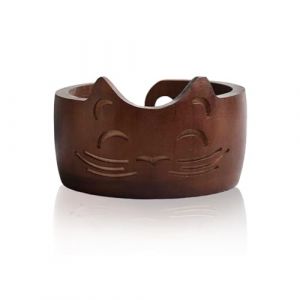 Hinourisha Bol de laine en bois - 17 x 10 cm bol à laine, Grand bol en laine à tricoter, bobinoir à laine, bol tricot - pour laine crochet, laine crochet, accessoires tricot -Couleur noyer (SplendidViewsUS, neuf)