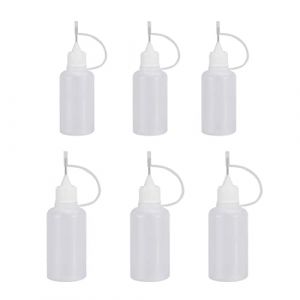 Flacon Pipette, Flacons Plastique, Souple, Bouteille De Colle Vide, Bouteille De Précision, Avec Pointe D'aiguille, 5ml/10ml Flacon, 6pcs (Rfervgauk, neuf)