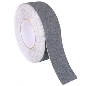Gebildet 20m x 5cm Bande Antidérapante adhésive Forte Adhésif Ruban Autocollant Antidérapante pour Intérieur et Extérieur pour la Sécurité au Travail et la Maison, Bande Sécurité, Grise (Gebildet-FR, neuf)