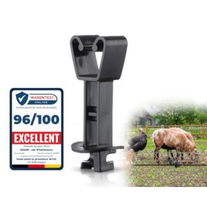 EZAIN -qualité supérieure 25x Isolateur clôture électrique pour animaux-Isolant Electrificateur grillage plastique jardin piquet fil solaire ruban chien panneau Lapin Exterieur volaille poteau (BAYAN TAYAR, neuf)