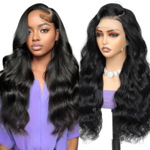 13x4 Perruque Femme Naturelle Perruque Cheveux Humain Human Hair Wig 180% Densité Cheveux Humain Lace Wig Human Hair Lace Frontal Glueless Wig Human Hair Noir 18 Pouces (Beluck Hair Official Store, neuf)