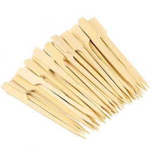 Hysagtek Lot de 400 Pics en Bambou Brochettes en bambou en Bois 9 CM Piques à Brochettes Convient à pour Apéritif Cocktails Amuse-Bouches Fruits Sandwichs Collations Barbecue (Hysagtek-EU, neuf)
