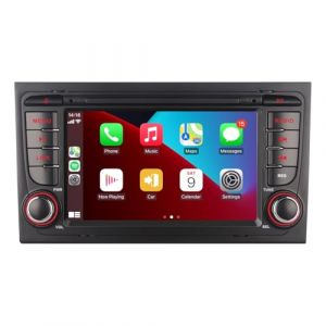 LXKLSZ Car Radio Compatible avec sans Fil CarPlay/Android Auto pour Audi A4 S4 RS4 2002-2008 Seat EXEO avec &eacute;cran Tactile de IPS/Bluetooth/Miroir Link/FM/AM/USB (QHDKJYX, neuf)
