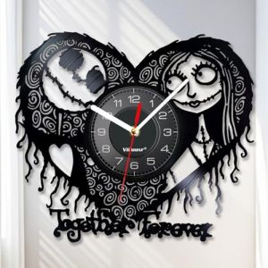 Viiluuxr Horloge murale en vinyle - 30,5 cm - Silencieuse - Fonctionne avec des piles - D&eacute;coration de maison - Cr&eacute;ative - Cadeau de Thanksgiving pour amis - Sans tic-tac - Horloge &agrave; quartz - Le (Viiluuxr, neuf)