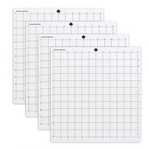 Lot de 4 tapis de découpe autocollants transparents pour Silhouette Cameo 4/3/2/1 - 30,5 x 30,5 cm - Multitude de tapis de découpe adhésifs et antidérapants (VOHESEA-EU, neuf)