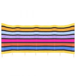 SPRINGOS Brise-vue brise-vue plage 8 m 8 m, bandes noires PA004 (SPRINGOS, neuf)