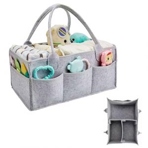Comioke Panier de Rangement Pour B&eacute;b&eacute;,Organisateur de Couches B&eacute;b&eacute;,Panier &Agrave; Couches,Organisateur de Couche Pliable,Organiseur de Couches Robuste,de Couches Bac de Rangement de Cr&egrave;che (DIDIhouse, neuf)