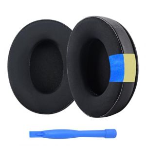 Remplacement Coussinets d'oreille pour HyperX Cloud Stinger/Cloud Flight/CloudX/Cloud II/Cloud III/Cloud Alpha/Cloud Core/Mix Casque par MMOBIEL - Gel Réfrigérant Coussinet – Noir (Menko Telekom, neuf)