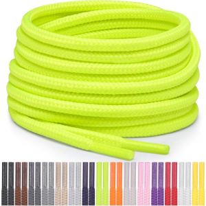 Miscly Lacets Ronds pour Chaussures, Baskets et Bottes - Disponibles en Plusieurs Longueurs et Couleurs (Vert/Jaune N&eacute;on, 160 cm) (Miscly [FR], neuf)