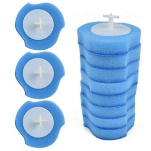 TIMESETL Brosse Toilette Usage Unique 24 Tête de Recharge en Eponge Brosse de Toilette à Usage Unique, Brosse WC à Usage Unique Brosse Toilette Jetable à 360 Degrés pour Toilette, Salle de Bain, WC (TXJ-EU, neuf)