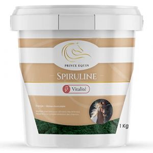 Prince Equin - SPIRULINE - Complément nutritionnel Cheval - Seau 1 kg - Riche en protéines, vitamines, minéraux - Energie - Vitalité - Masse Musculaire Cheval - Marque Française (Prince Equin, neuf)