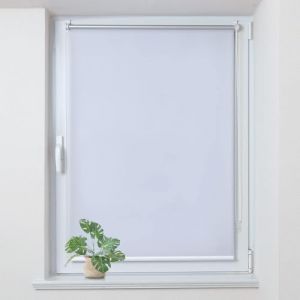 Allesin Store Enrouleur Occultant Thermique sans Perçage, Rideau Opaque Isolant, Montage Simple pour Fenêtre ou Porte, 90l x 120L cm, Largeur du Tissu 86 cm, Blanc (Allesin FR Store, neuf)