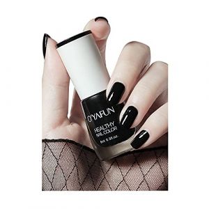 Clest F&H Vernis à ongles pelable à base d'eau, à séchage rapide, non toxique et déchirable (noir nuit foncé) (Clest  F&H, neuf)