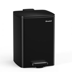 Lovewind Poubelle De Cuisine, Poubelle À Pédale Noire En Acier Inoxydable De 20 L, Avec Couvercle Et Seau Intérieur, Adaptée À La Cuisine, À La Salle De Bain Et Au Salon (PANGRONG SHOP, neuf)