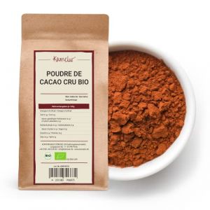 1kg de poudre de cacao biologique à base des meilleures fèves de cacao - aliment cru - 100% de cacao pur, poudre de cacao BIO fortement déshuilée (11% de matière grasse) - emballages écologiques (KONTORHAUS GÖRICKE UG, neuf)