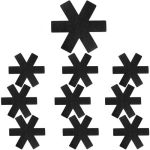 JYSNOW 10 Pi&egrave;ces Protege Poele Feutrine, Protection Poele et Casserole, Protection Casserole Antid&eacute;rapant, pour Prot&eacute;ger et S&eacute;parer Les Ustensiles de Cuisine, Anti-Rayures, Noir (20 cm) (Te kang, neuf)