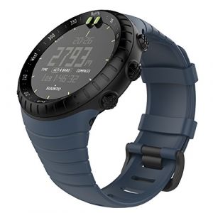 MoKo Bracelet Suunto Core, Bracelet de Remplacement en TPU avec Fermoir Métal pour Suunto Core Smartwatch, avec Connecteur de Bielle, Tour de Poignet 5,51"-9,06" (140mm-230mm), Bleu Nuit (KnoWhite, neuf)