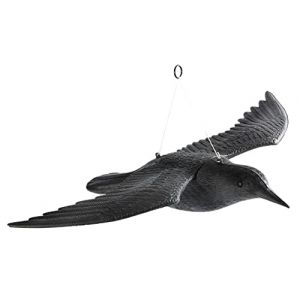 Gardigo Dove Fright - Corbeau Volant | Contrôle des pigeons, contrôle des oiseaux | Corbeau épouvantail avec suspension | Figure décorative corbeau en plastique résistant aux intempéries (tevigo gmbh, neuf)