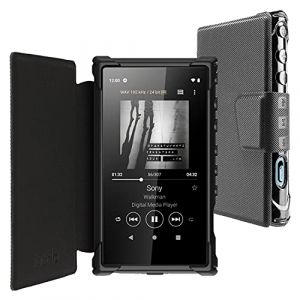 inorlo Resolute Series Coque de protection pour Sony Walkman NW-A306, NW-A307 et NW-A105 avec fermeture aimant&eacute;e r&eacute;sistante aux chutes et bouchon anti-poussi&egrave;re pour chargeur Noir, FRSWA306B (inorlo, neuf)