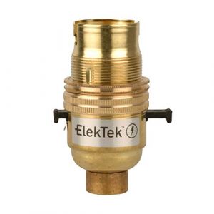 Elektek Douille &eacute;lectrique B22 avec bague pour abat-jour et base &agrave; visser (Buy It Better Limited, neuf)