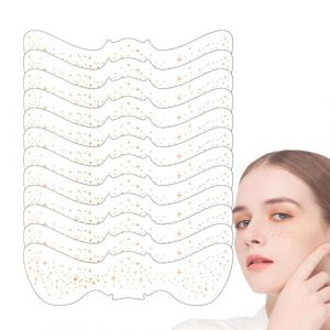 Tatouages ​​de Taches De Rousseur Métalliques Scintillantes - 12x Autocollants Pour Le Visage Faux Autocollant À Paillettes Temporaires | Autocollant De Taches De Rousseur Scintillantes | Décor D’auto (yadan, neuf)