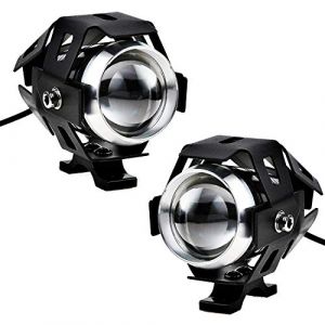 HANSWDEU 2pcs 125W Phare Moto Feux Additionnels LED Phares Avant Moto Anti Brouillard Projecteur Spot LED Moto 3000LM U5 Etanche pour Moto Quad Scooter (HANSWDEU, neuf)