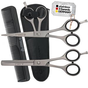 3 Swords Germany - ciseaux de salon coiffure + de efiler/désépaissir (837) (3 Swords Solingen, neuf)