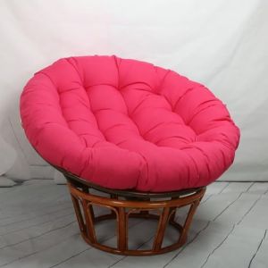 Hovoto Coussin pour fauteuil papasan, rond, épais, confortable et doux, pour fauteuil de jardin, fauteuil pivotant, fauteuil en panier, chaise de balcon, rose rouge, 130 x 130 cm (Sjj-eit, neuf)