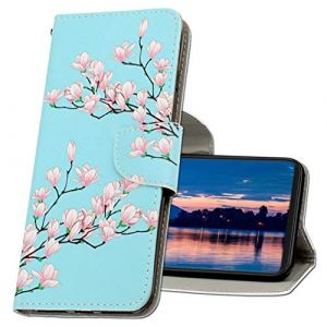 MRSTER Coque pour Redmi Note 9S, Coque en Cuir Redmi Note 9 Pro, &Eacute;tui T&eacute;l&eacute;phone Xiaomi Redmi Note 9S, Motif Color&eacute; Imprim&eacute; Housse pour Xiaomi Redmi Note 9S / Note 9 Pro. XC1 Magnolia (MRSTER, neuf)