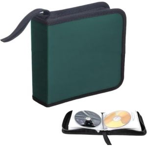 STOUCLA Sac CD, sac de rangement pour disques CD DVD vert pour 40 disques, sac de rangement CD pour voiture et maison (STOUCLA Eur, neuf)