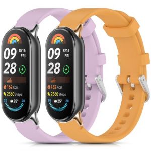 CHULN 2 Pi&egrave;ces Bracelets de Sport Compatibles avec Xiaomi Mi Band 10/Mi Band 9, Sangle en Silicone &Eacute;tanches et Respirants pour Xiaomi Band 9/8 Bracelet (ChuLinTech EU, neuf)