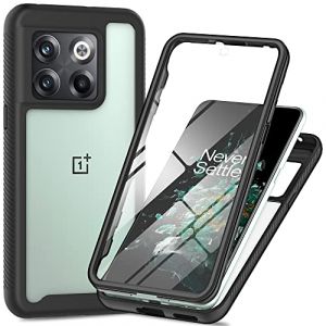 XINNI Coque pour OnePlus 10T 5G Antichoc Housse avec Protège écran, 360 Degrés Full Body Etui Solide Double Face Bumper Portable Transparent Housse (Fengqi UK, neuf)