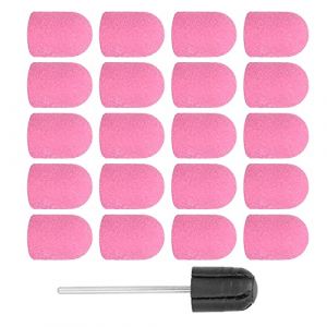 Longue durée de vie de rendement élevé de haute résistance pour des amateurs d'art d'ongle 13x19mm 20 morceaux Peu de perceuse de ponçage d'ongle de chapeau d'art de clou (Rosé) (FangNiuJie, neuf)